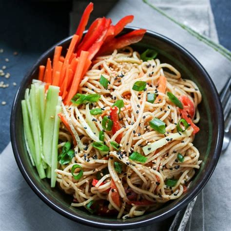 Cold Sesame Noodles With Crunchy Vegetables Recipe The Wanderlust Kitchen