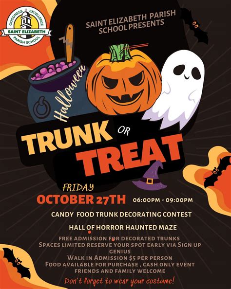 Saint Elizabeth Parish School Presents Trunk Or Treat Flyer Pdf DocDroid