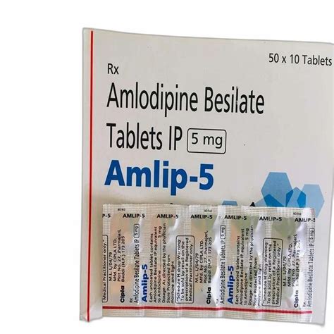 Amlip 5mg Tablet Amlodipine At Rs 30 Strip Amlodipine Tablets In