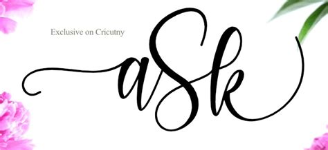 Handwriting Script Font With Tails Cricutny