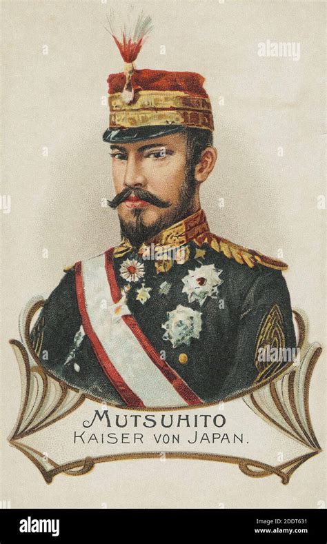 Ilustración Retro Del Emperador Meiji Mutsuhito El Emperador Meiji