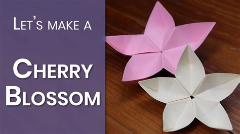 How To Make A Cherry Blossom Flower Origami Project Youtube