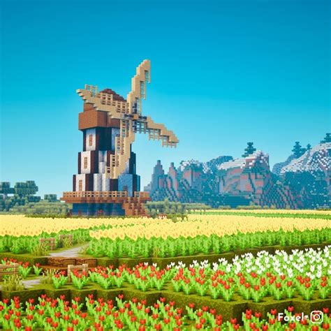 Minecraft Windmill 風車 作り方 風車 マイクラ 建物