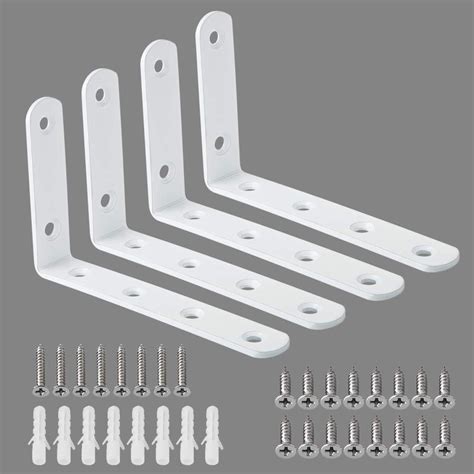 Alise Floating Shelf Brackets White Bracket For Shelves Heavy Duty L