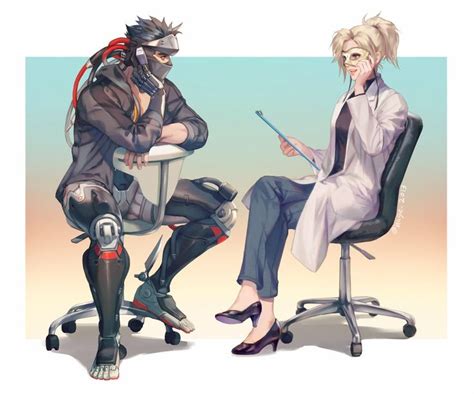 Genji And Mercy By Hage 2013 On Twitter Overwatch Genji Mercy Overwatch Overwatch Comic