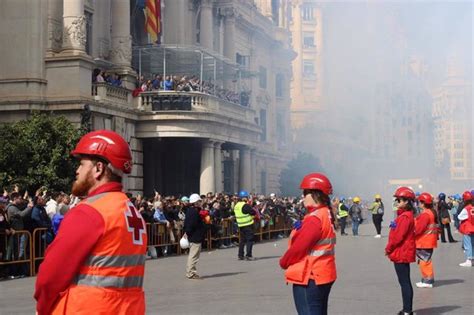 Cruz Roja atiende a 132 personas en la mascletà de este sábado la