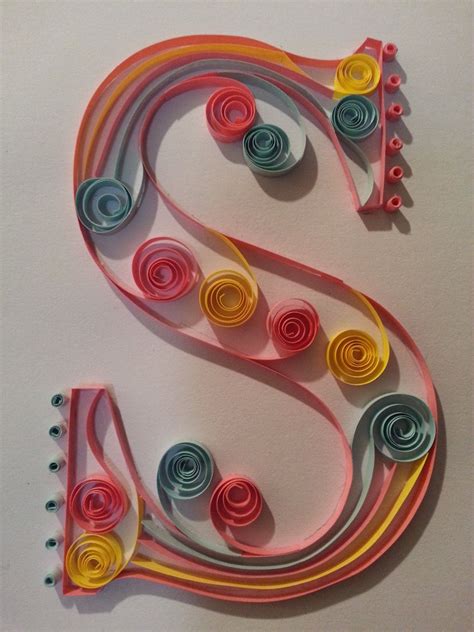 Quilled Monogram Letter S Via Etsy Manualidades Distintas Formas De