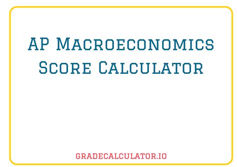 Ap Macroeconomics Score Calculator