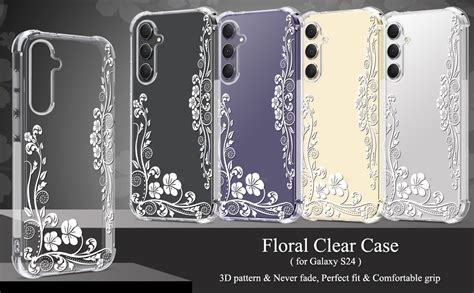 Amazon GREATRULY Floral Clear Case For Galaxy S24 For Women Girls