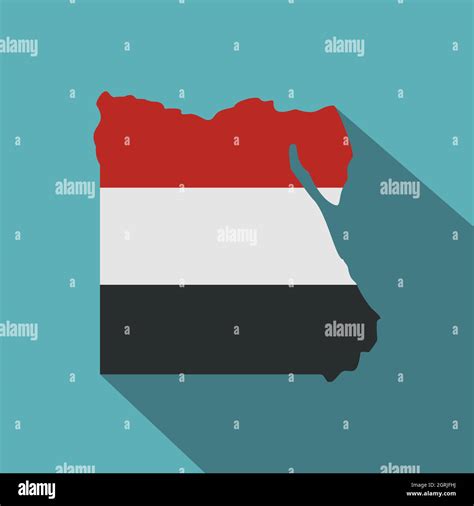 Map of Egypt in Egyptian flag colors icon Stock Vector Image & Art - Alamy