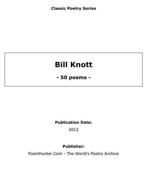 Pdf Bill Knott Poems Dokumentips