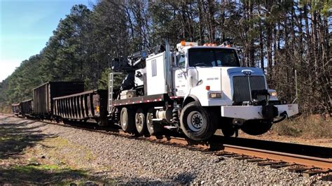 CSX Brandt Truck Leads MoW Train YouTube