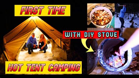 We Try Out Our New Hot Tent And Our DIY Barrel Stove YouTube