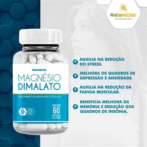 Kit Potes Magn Sio Dimalato Mg C Psulas Suplemento Mercadolivre