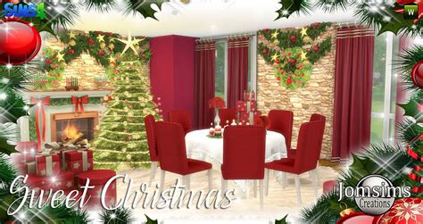 Christmas Sims 4 Sims 4 Christmas Christmas Dining Setting Sims 4