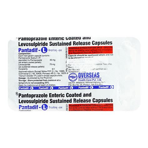 Pantadif L Capsule 10s Price Uses Side Effects Netmeds