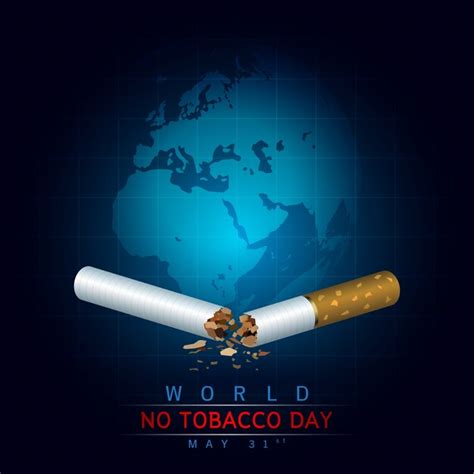 Dia Mundial Sem Tabaco Vetor Premium