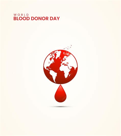 Premium Vector World Blood Donor Day Blood Donor Drop Blood Design