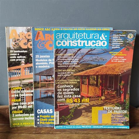 Lote Revistas Arquitetura E Constru O Anos E Livro