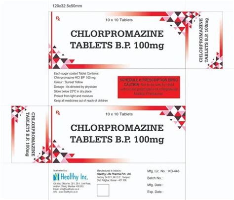 Chlorpromazine Tablet B P Mg At Rs Box Of Pieces