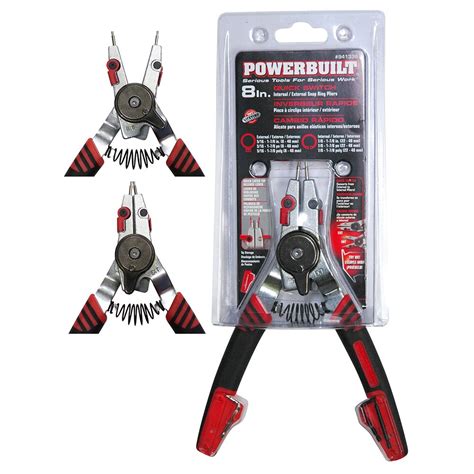 200mm/8” Quick Switch Internal/External Snap Ring Pliers - Power Built Tools