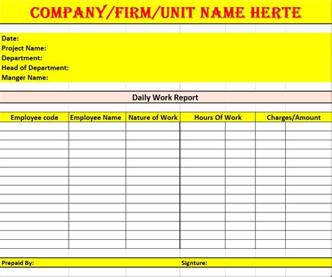 Daily Work Report Template Excel Prntbl Concejomunicipaldechinu Gov Co