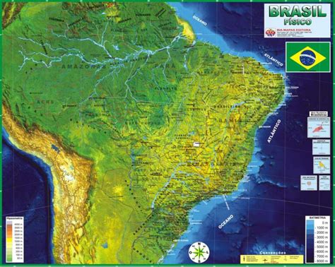 Brasil Físico Bia Mapas