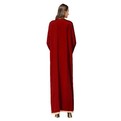 Moda Dubai Abaya Kaftan Musulm N Turco Rebordear Bordado Vestido