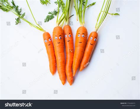 Funny Carrots Faces Creative Fresh Vegetable Stock Photo 1733282615 | Shutterstock