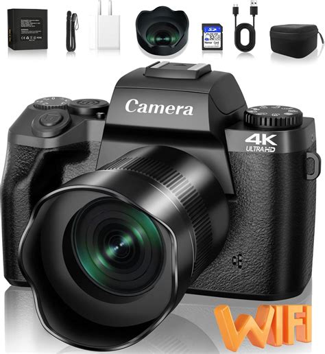 Saneen Digital Camera For Photography 4k 64mp Wifi Touch