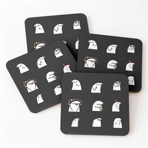 Flork Sticker Set 8 Sticker Flork Flork Coasters Set Of 4 By