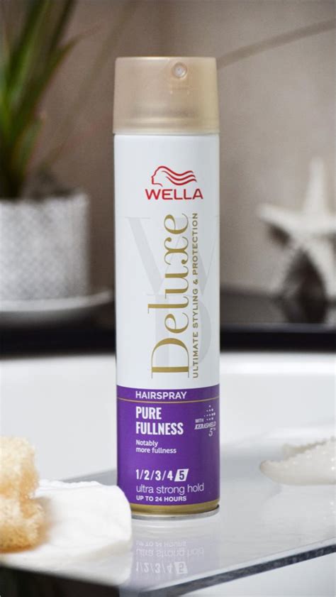 Wella Deluxe Pure Fullness Extra Strong Fixating Hairspray For Volume