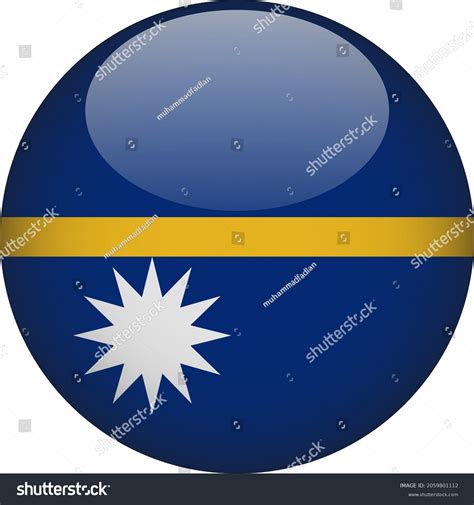 Nauru 3d Rounded Country Flag Icon Stock Vector Royalty Free 2059801112 Shutterstock