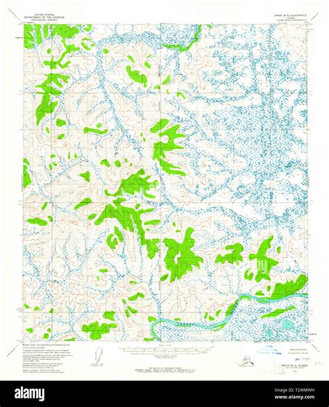 USGS TOPO Map Alaska AK Ophir B-6 358260 1954 63360 Restoration Stock ...
