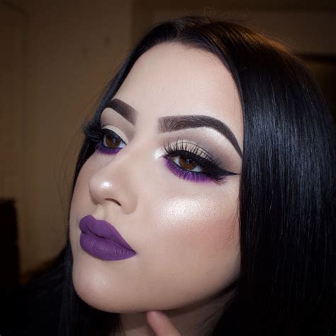 Purple Eyes And Lips Kat Von D Ayesha Liquid Lipstick Makeupbykendraa