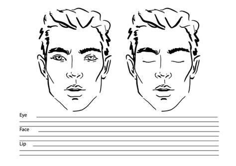 Male Makeup Face Chart Saubhaya Makeup