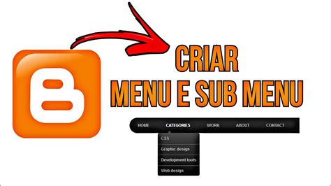 Como Criar Menus E Sub Menus No Blog Youtube