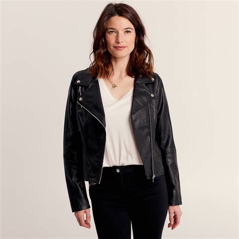 Veste perfecto simili cuir noir femme Bréal