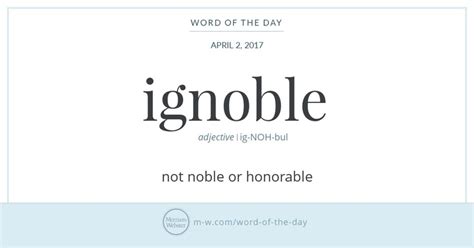 Word of the Day: Ignoble | Curious.com