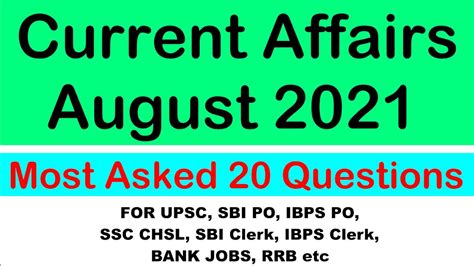 Current Affairs Question And Answers Top Questions Youtube