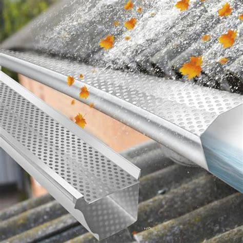 Blulu Gutter Guards Inch Ft Gutter Leaf Protection Cover Aluminum