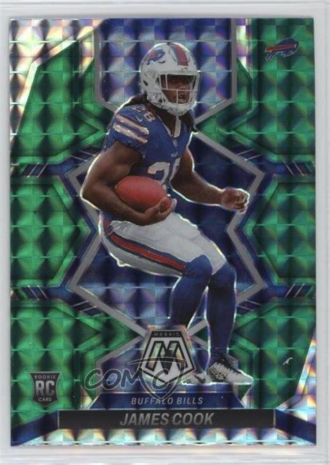 Panini Mosaic Rookies Green Mosaic Prizm James Cook Rookie Rc