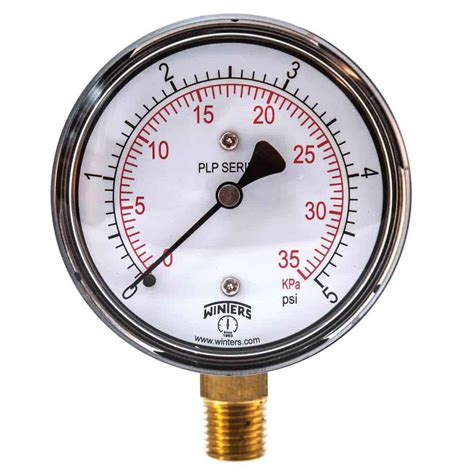 Winters Instruments 25 In Steel Case Pressure Gauge With Brass