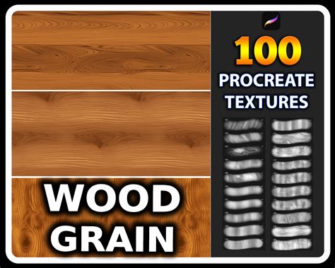 100 Wood Grain Procreate Texture Brushes Wood Grain Texture For