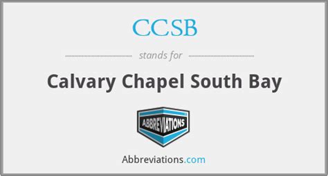 What does CCSB stand for?
