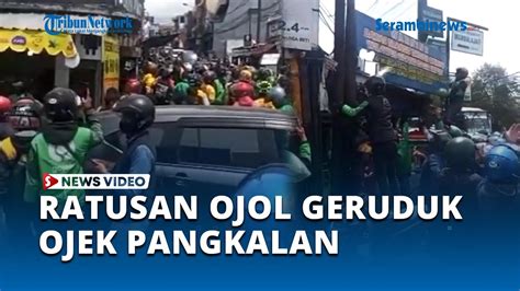 Ratusan Ojek Online Geruduk Ojek Pangkalan Di Pasir Impun Kota Bandung