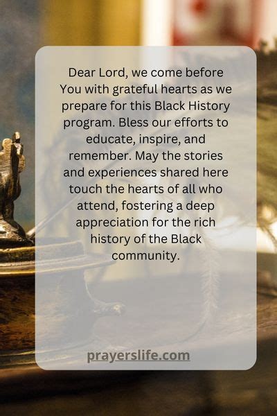 30 Significant Prayer For Black History Program