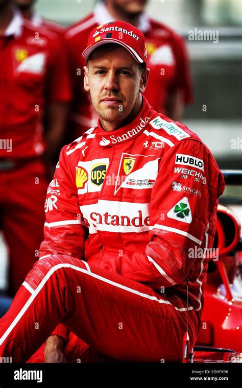 Sebastian Vettel GER Ferrari At A Team Photograph 23 11 2017