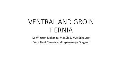 Ventral And Groin Hernia Bsc 3 Pptx