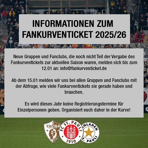 Ultrà Sankt Pauli 2002 Infos zum Fankurventicket 2025 26